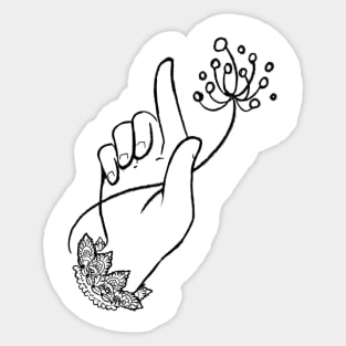 Inked Fingers #1 Sticker